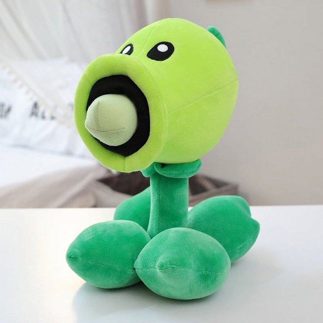 1 paquete de Plantas vs. Muñeco de peluche Zombies Pea Plant para niños, muñecos de plantas de simulación