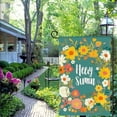 thumbnail image 4 of PHYHOO Hello Sunshine Colorful Flower Garden Flag, Home Outdoor Yard Garden Flag Seasonal Decoration -Multi White, 4 of 6