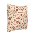 thumbnail image 2 of Bingfone Red Wine Linen Throw Pillow Covers Cushion Case Pocket Button Vintage Farmhouse Pillowcase for Sofa Couch Bed 16"x16", 2 of 9