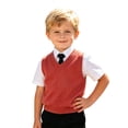 thumbnail image 3 of ibiyuan Boys and Girls Sweater Vest Crewneck Sleeveless School Vests 2026 Fall Winter Cable Top Knitted Pullover Vest, 3 of 7
