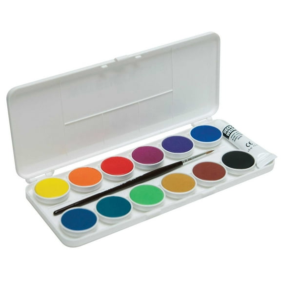 Grumbacher Opaque Watercolor Pan Set, 12-Colors