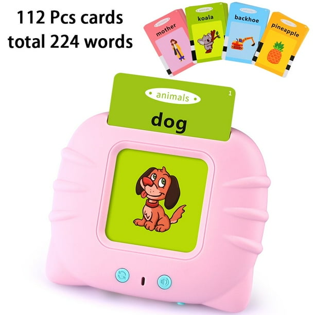 Tarjetas cognitivas electrónicas para niños, tarjetas Flash parlantes, libros de Audio, Flashcards para aprender palabras en inglés, juguetes cognitivos preescolares heqiyong LED