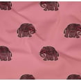 thumbnail image 4 of oneOone Organic Cotton Poplin Twill Fabric Elephant Block Print Sewing Fabric BTY 42 Inch Wide, 4 of 4