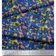 thumbnail image 2 of Soimoi Blue Cotton Duck Fabric Stripe & Leopard Animal Skin Fabric Prints By Yard 42 Inch Wide, 2 of 3