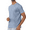 BLUEHEATHER, variant on Men's Athletic T-Shirts Workout Running Short Sleeve Gym Shirts Blue Heather M