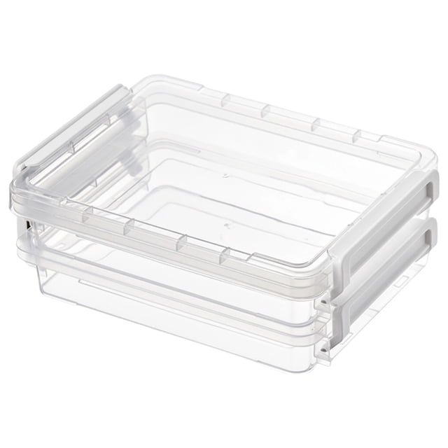 Transparent Storage Box with Lids,Clip Box,Stackable Transparent Plastic Bins with Latching Lids,Plastic Container Box for Organizing,Portable File Box Stackable Storage Containers for Home,C