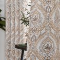 thumbnail image 6 of Curtainking 100% Blackout Curtains 96 in Taffy Damask Medallion Window Curtains for Bedroom Grommet Thermal Insulated Drapes for Living Room Vintage Luxury Window Treatments Set 2 Panels, 6 of 7