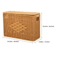 thumbnail image 2 of Mobestech Handwoven Tall Narrow Woven Basket with Lid for Kitchen and Home Storage, 2 of 6