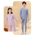 thumbnail image 5 of Teen Boy Pajamas Set Solid Crewneck Top Trousers Spring Fall Clothes Preppy Pajamas For Girls 13-14 Years, 5 of 6
