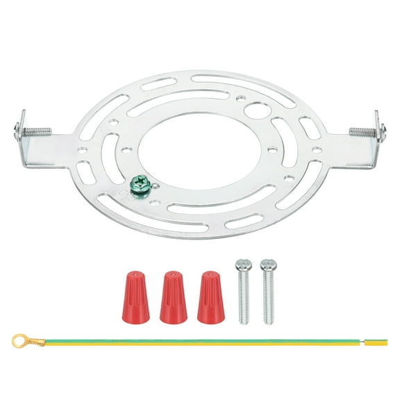 Uxcell 135mm (5.3") Universal Light Fixture Mounting Bracket Kit, Light Crossbar Round Ceiling Plate with Screw for Wall Light Ceiling Light Pendant Chandelier