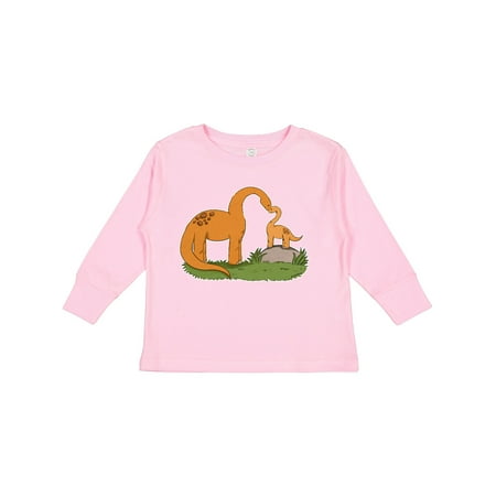 

Inktastic Cute Heart Brontosaurus Family Gift Toddler Boy or Toddler Girl Long Sleeve T-Shirt
