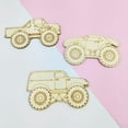 thumbnail image 3 of 30 Pack Unfinished Wood Monster Truck Cutouts Crafts Truck Party Game Favors Vehicles to Paint Wooden Truck Hanging Ornaments DIY Gift Tags for Home Party Decoration Craft Project, 3 of 5
