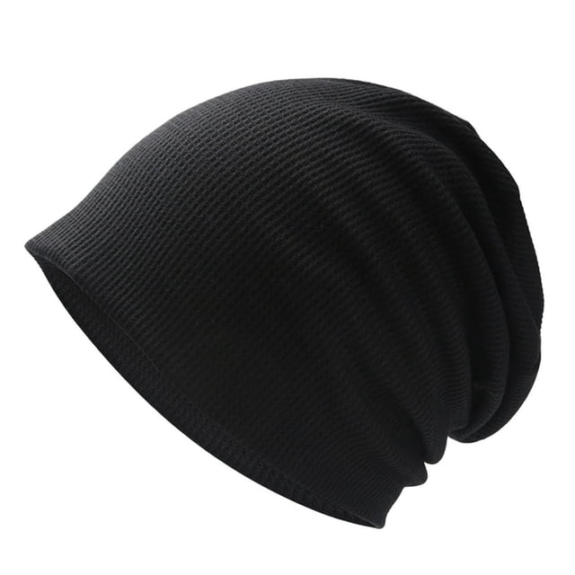 Knitted Hat Bouncy Causal Solid Color All Match Breathable Comfortable Nice-looking Beanie Cap for Outdoor