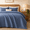 Bluish Grey-King(106"x96"), variant on King Sizeton Quilt Set Fabric Striped Textured Coverlet With Crinkled Look Lightweight Quilted Bedspread For All Season Includes 2ow Shams Bluish Grey |