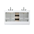 thumbnail image 3 of Elegant Kitchen and Bath 60 inch Double Bathroom Vanity in White, 3 of 7