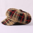 thumbnail image 6 of CoCopeaunts Newsboy Cap Autumn Winter Hats for Women Check Octagonal Caps Ladies Casual Woolen Hat Winter Beret Hats for Women, 6 of 8