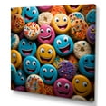 thumbnail image 2 of Designart "Chuckling Portrait With Cookie Characters" Pop Art Canvas Wall Art, 2 of 7