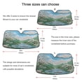 thumbnail image 5 of ALAZA Mountains Paint Windshield Sun Shade Car Foldable Sun Visor Block UV Rays Protector 53"x23.5", 5 of 8
