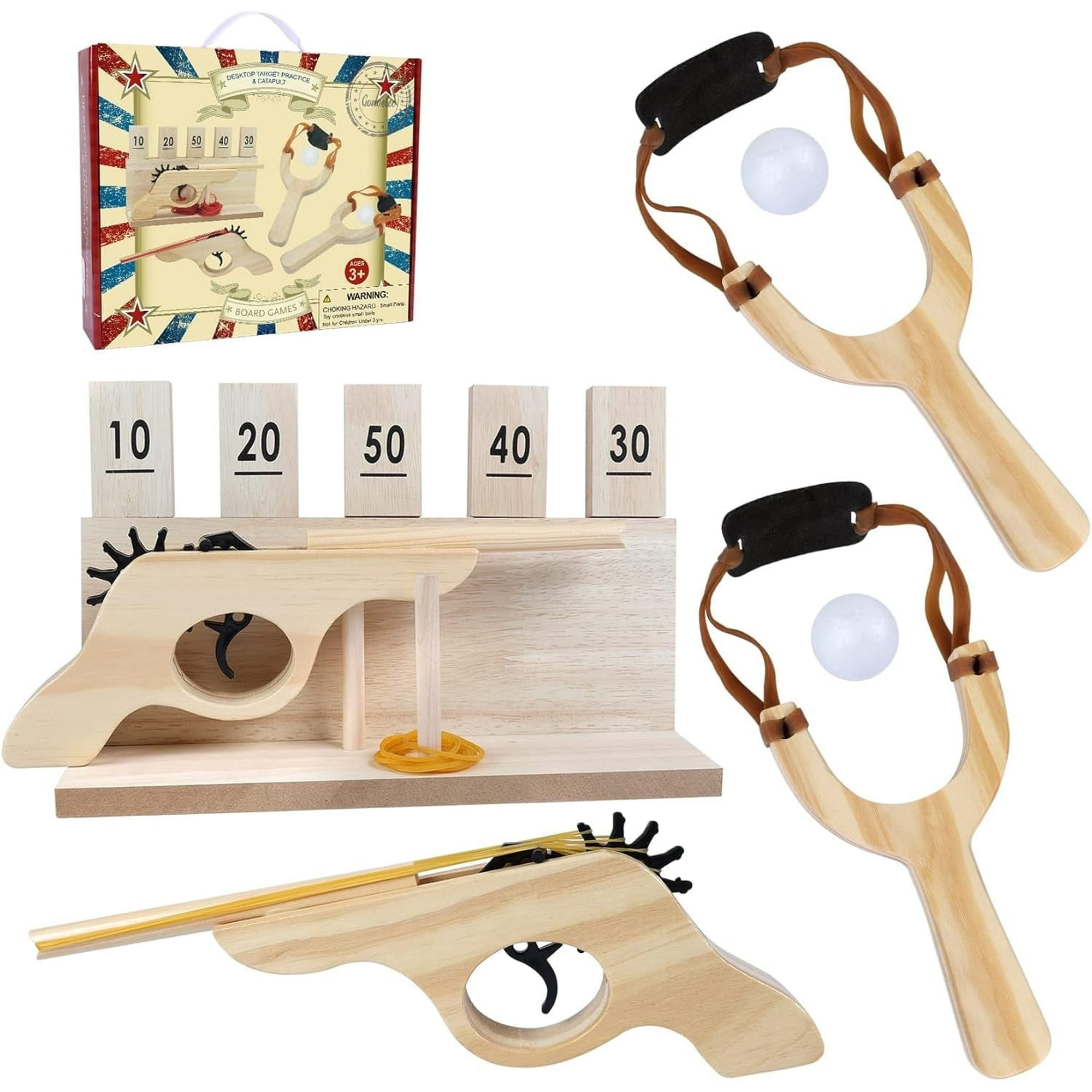 Handmade DIY tech mini-projects and Wooden Slingshot High Velocity Toy, Classic Hunting Outdoor Game Adult Kid Gift