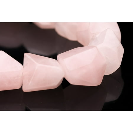 Faceted Smokey Quartz Gemstone - Faceted Freeform Rose Quartz Crystal Beads Semi Precious Gemstones Size: 16x13mm Crystal Energy Stone Healing Power for Jewelry Making