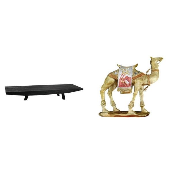 Bandeja para servir,Bandeja para servir frutas,centro de mesa con almacenamiento,Bandeja rectangular de madera para servir comida,Figura de escritorio,Figura de camello,decoración