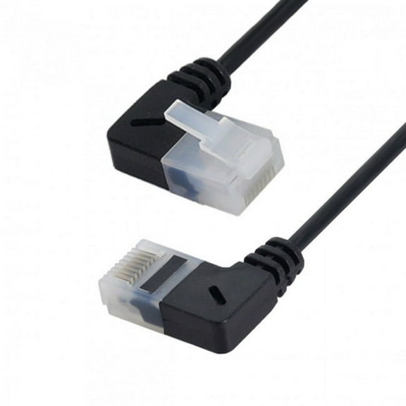 FVH Ultra Slim Cat6 Ethernet Cable RJ45 Right Angled UTP Network Cable Patch Cord 90 Degree Cat6a Lan Cable 25cm for Laptop Router TV BOX