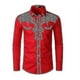 thumbnail image 1 of Camisa de vaquero occidental para hombre bordada de manga larga casual ajustada con botones, 1 of 2