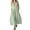Mint Green, variant on Women's Cotton Sleeveless Shirt Dress Collared Button Down Solid Color Casual Long Maxi Dress with Pockets Sky Blue XL(XL)