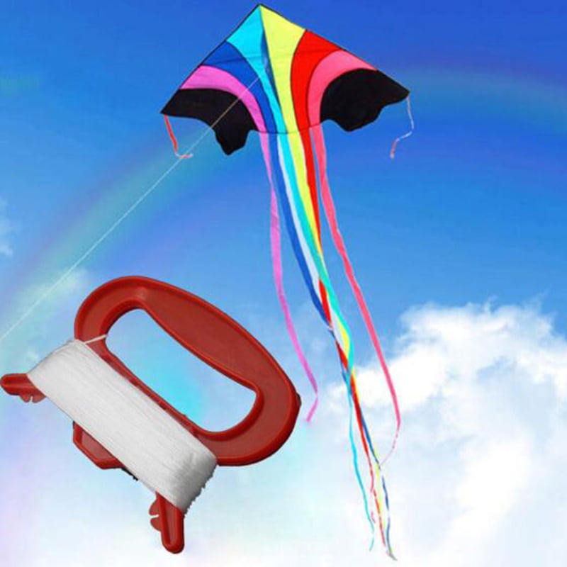 50m Outdoor Sports Fly Kite Line String with D Shape Winder Board Tool Ki*BE