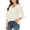 White, variant on Feancey Womens Dressy Casual Chiffon Blouses 3/4 Sleeve V Neck Tops Ladies Business Work Shirts 2025 Trendy Summer Fall Clothes Purple M