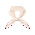 thumbnail image 1 of BUFANDAS DE CHIFFON PLEATADAS PARA MUJER INSPIRADAS, CON TRIM DE COLOR CONTRASTANTE, SEMI TRANSLUCIDAS Y ELÁSTICAS, BUFANDA DE CUELLO NECKERCHIEF 43.3x19.7" BEIGE, 1 of 5