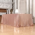 thumbnail image 4 of GFDYREE Sequin Tablecloth, Wedding, Dinning Table, Rectangular, 90"x132", Rose Gold, 4 of 7