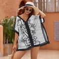 thumbnail image 2 of Love Wood Pattern Women's Swimsuit Coverup Summer Beach Cover Up Bathing Suit Dress, 2 of 6