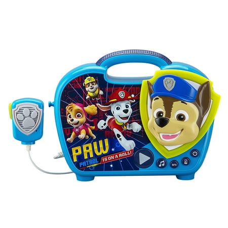 Paw Patrol Sing Along Boombox with Microphone. Sing Along to Built in Music. Real Working Microphone. Connects to your MP3 Player