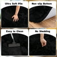thumbnail image 7 of Socofuz Bedroom Decor for Boys, Black Round Fluffy Rug for Children Kids Room, Furry Carpets Teen Girl Room Decor, 4X4 Feet, 7 of 7