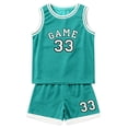 thumbnail image 3 of Krdevn Boys Basketball Set Game Sleeveless Top and Shorts Athletic Outfit,7-8 Years, 3 of 3