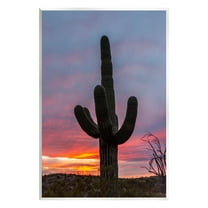 Looming Desert Cactus Silhouette Landscape Photograph Unframed Art Print Wall Art