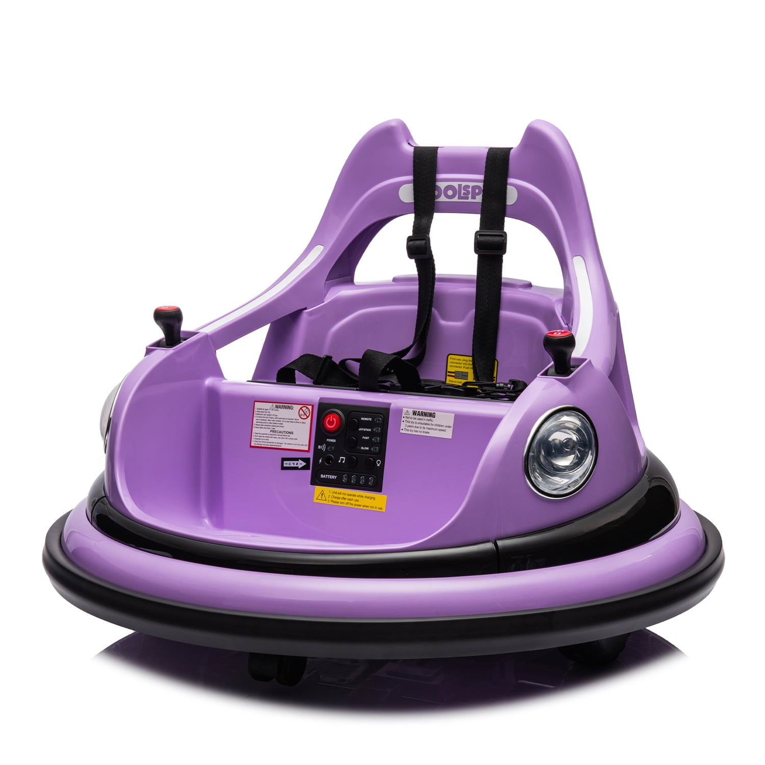 CIPACHO 12V Electric Ride On Bumper Car for Kids & Toddlers 1.5-5 Years Old, Baby Bumping Toy Gifts, LED Lights, 360 Degree Spin, Purple CIPACHO 12V Electric Ride On Bumper Car for Kids & Toddlers 1.5-5 Years Old, Baby Bumping Toy Gifts, LED Lights, 360 Degree Spin, Purple
