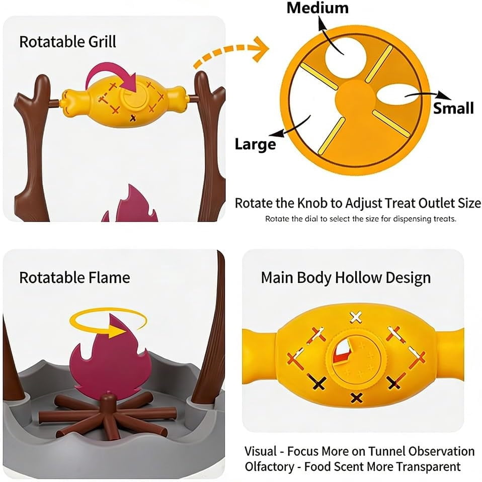 Horivan Interactive Cat Treat Dispenser Puzzle Feeder Toy Adjustable Slow Feeder for Indoor Cats Mental Stimulation and Boredom Relief Pet Enrichment Activity
