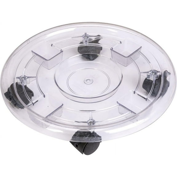 84731 Plastic Plant Caddy, Clear, 14" Dia.