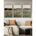 thumbnail image 4 of Drsoum Vintage Meadow Sea of Flower Wall Prints Classic Retro Farmhouse Landscape Wall Art 16x24in3pcs Natural Framed Rustic Decorations for Kitchen Bedroom, 4 of 6