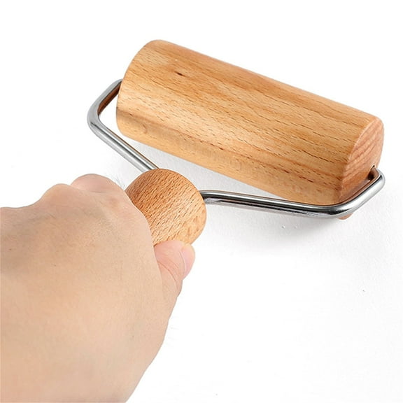 Boutique Clearance Kitchen Fork Wood Pizza Roller Non Stick Wooden Rolling Pin Time Pizza Dough Roller for Home Kitchen Baking Cooking