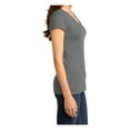 thumbnail image 3 of Yellow Rooster Women's Juniors Very Important V-Neck Cotton Tee Grey XS, 3 of 6