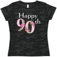 thumbnail image 3 of Inktastic Happy 90th birthday with roses Women's T-Shirt, 3 of 5