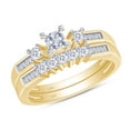 thumbnail image 2 of White Natural Diamond Bridal Ring Set In 10k Yellow Gold (0.5 Cttw), 2 of 8