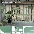 thumbnail image 3 of GRANDPATIO 3-Piece Foldable Bistro Set with Round Table,  All-Weather Steel Frame, No Assembly, Multi-Color Outdoor Patio Furniture for Garden/Beach, Garden-Pea Green, 3 of 6