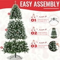 VIBESPARK 7.5FT PreLit PreDecorated Christmas Tree, Artificial