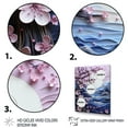thumbnail image 3 of Designart "love Landscape Shades Of Pink Blue III" Floral Floater Framed Wall Decor, 3 of 7