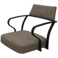 thumbnail image 5 of Carolina Swivel Tilt Metal Dining Caster Chair - Basin Beige Fabric - Gray Frame, 5 of 6