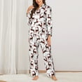 thumbnail image 2 of Picia Christmas Plaid Moose Pattern Women’s Long-Sleeve Sleepwear Set - Soft 2-Piece Loungewear with Pockets, Comfy PJs for Relaxing Nights-X-Large, 2 of 7